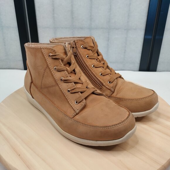 Vionic Shawna High Top Tan Comfort Weather Resistant Boots Women US 8.5 - Picture 3 of 16